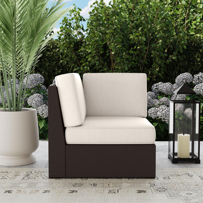 Palm Springs - Outdoor Sectional Side Chair - Brown, Dark - 32"