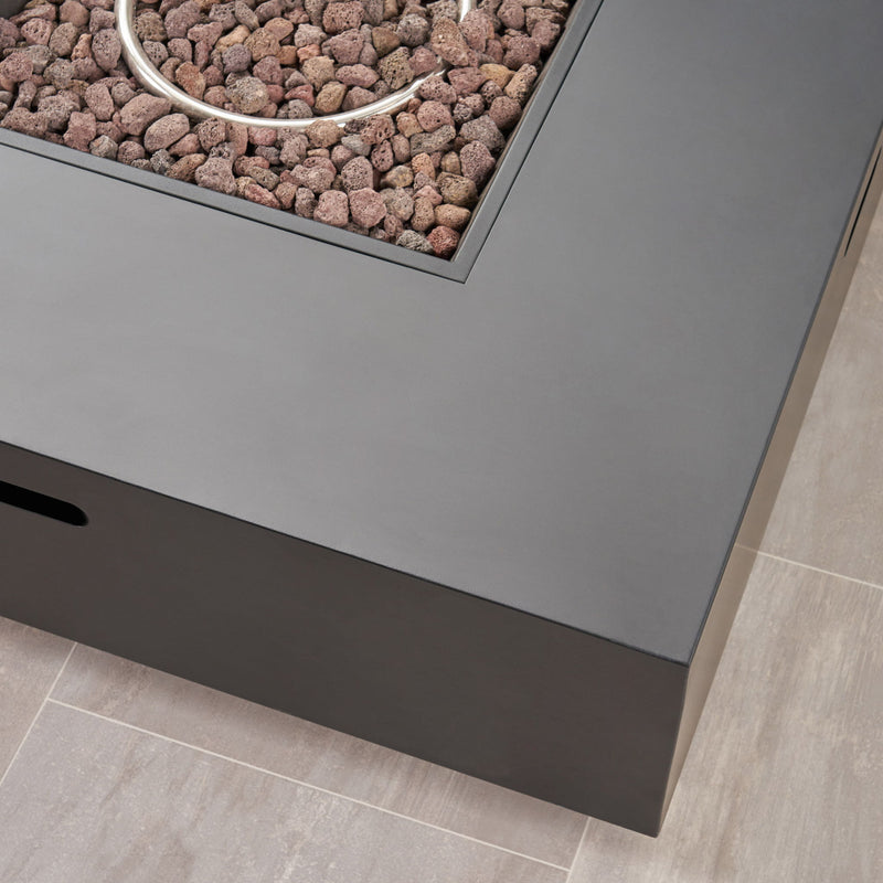 Modern Square Fire Pit With 50,000 Btu