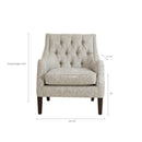 Button Tufted Accent Chair Vintage Style