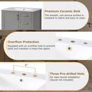 Modern Bathroom Vanity With Ceramic Sink, Solid Frame And Storage Solutions