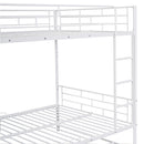 Metal Bunk Bed With Shelf And Guardrails