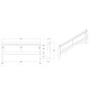 Charlston - Modern Sleigh Design Bed With LED