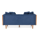 Retro Modern Loveseat With Button Tufted Upholstery