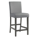 Ambridge - 5 Piece Round Counter Set With Faux Marble Top - Brushed Gray