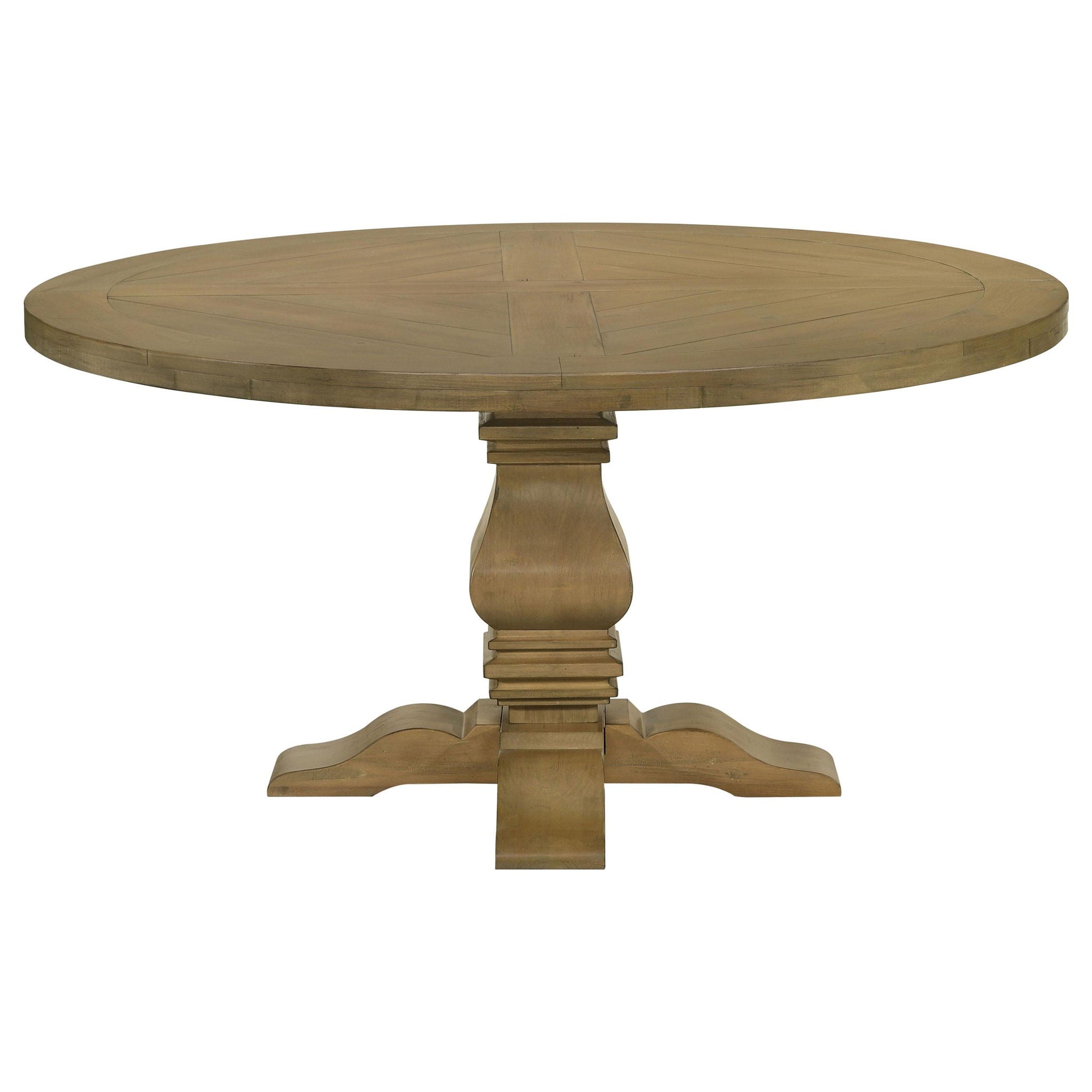 Florence Round 60-inch Wood Dining Table Rustic Honey - Atlantic Fine Furniture Melbourne FL