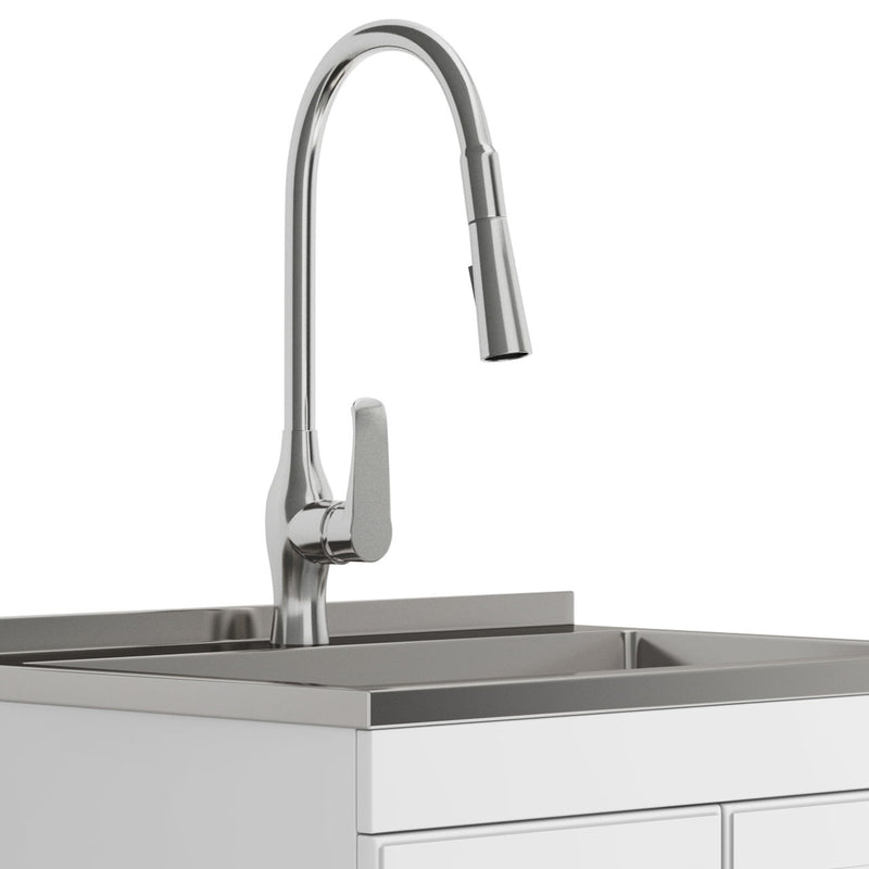 Lawrence - Laundry Cabinet With Faucet And Stainless Steel Sink