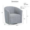 Lainey - Swivel Barrel Chair With 360 Degree Rotation