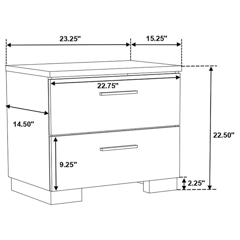 Jeremaine - Upholstered Platform Bedroom Set With LED