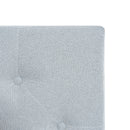 Modern Upholstered Platform Bed Frame With Button Tufted Linen Fabric Headboard