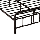 Queen Size Metal Platform Bed Frame with Victorian Style Wrought Iron-Art Headboard/Footboard