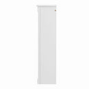 Wall Mounted Bathroom Storage Cabinet With Mirror, Medicine Cabinet With 6 Open Shelves And Adjustable Interior - White