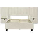 Upholstered Platform Bed With Big Headboard
