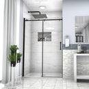 Single Sliding Bypass Shower Door Enclosure With Tempered Glass