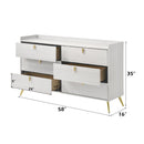 Zeena - Dresser - White Finish - Atlantic Fine Furniture Inc