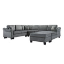 Contemporary U - Shaped Sectional Sofa With Movable Storage Ottoman