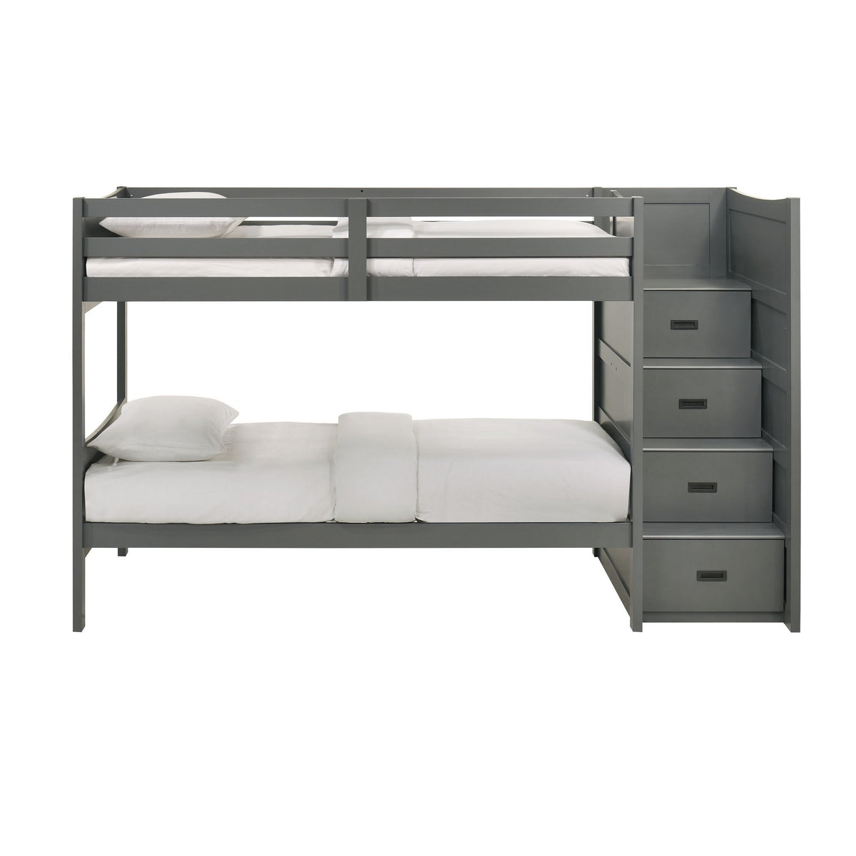 Sami Step Bunk With Right Headboard in Dark Brown by Elements International, view 27