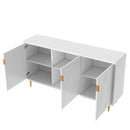 Modern TV Stand With 3 Doors And Adjustable Shelves
