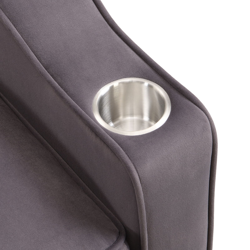 Modern Velvet Loveseat Futon Sofa With Pullout Bed, Adjustable Reclining Backrest, Toss Pillows