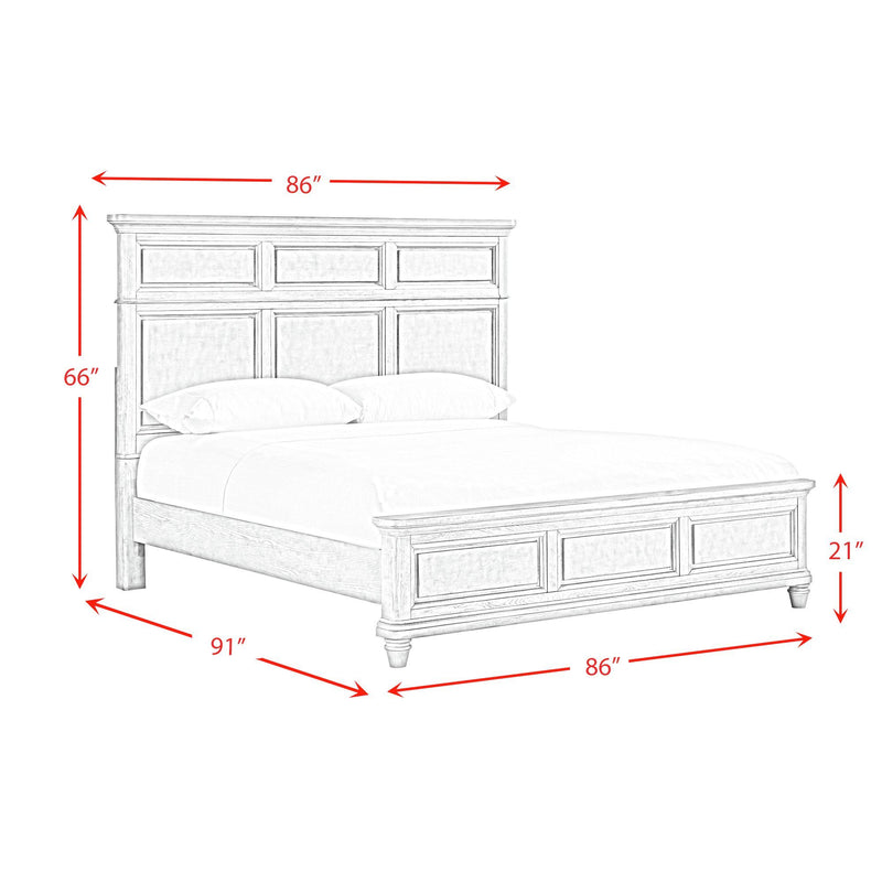 Whit-Ash - Panel Bedroom Set