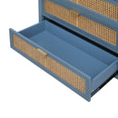 3 Drawer Cabinet, Natural Rattan, American Furniture