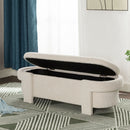 Versatile Storage Ottoman Bench, Spacious & Durable - Beige