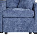 Contemporary L Shaped Convertible Sofa Bed With Pull Out Bed, Cup Holders, And Storage