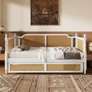 Traditional Style Rattan Daybed, No Box Spring Needed