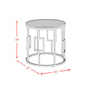 Ester - Round End Table - Chrome