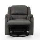 Contemporary Glider Recliner With Swivel Function
