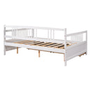 Full Size Daybed Wood Bed with Two Drawers,White(OLD  SKU:LP000058AAK)