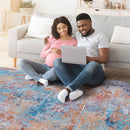 Maval - Abstract Washable Area Rug