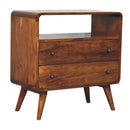 Curved Nordic Charm Console - Brown
