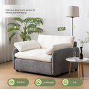 Oversized Single Sofa Chair Wide And Deep Seat, Modern Upholstered Comfy Blocking Couch Lounge With Pillows