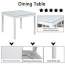 Dining Table Set With Crystal Decoration And Upholstered Chairs