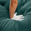 U Shaped Sofa With Console And Cupholders, 6 Seat