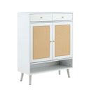 Modern Minimalist Rattan Shoe Cabinet, Elegant Storage Solution