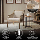 Transitional Cane Accent Armchair And Back Cushion - Natural