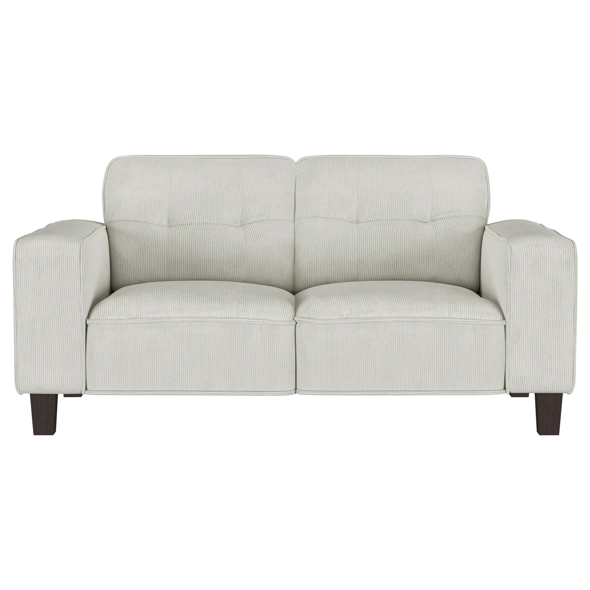 Deerhurst 3-piece Upholstered Track Arm Sofa Set Greige