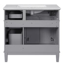 Modern Bathroom Vanity With Ceramic Sink, Soft Close Storage Cabinet