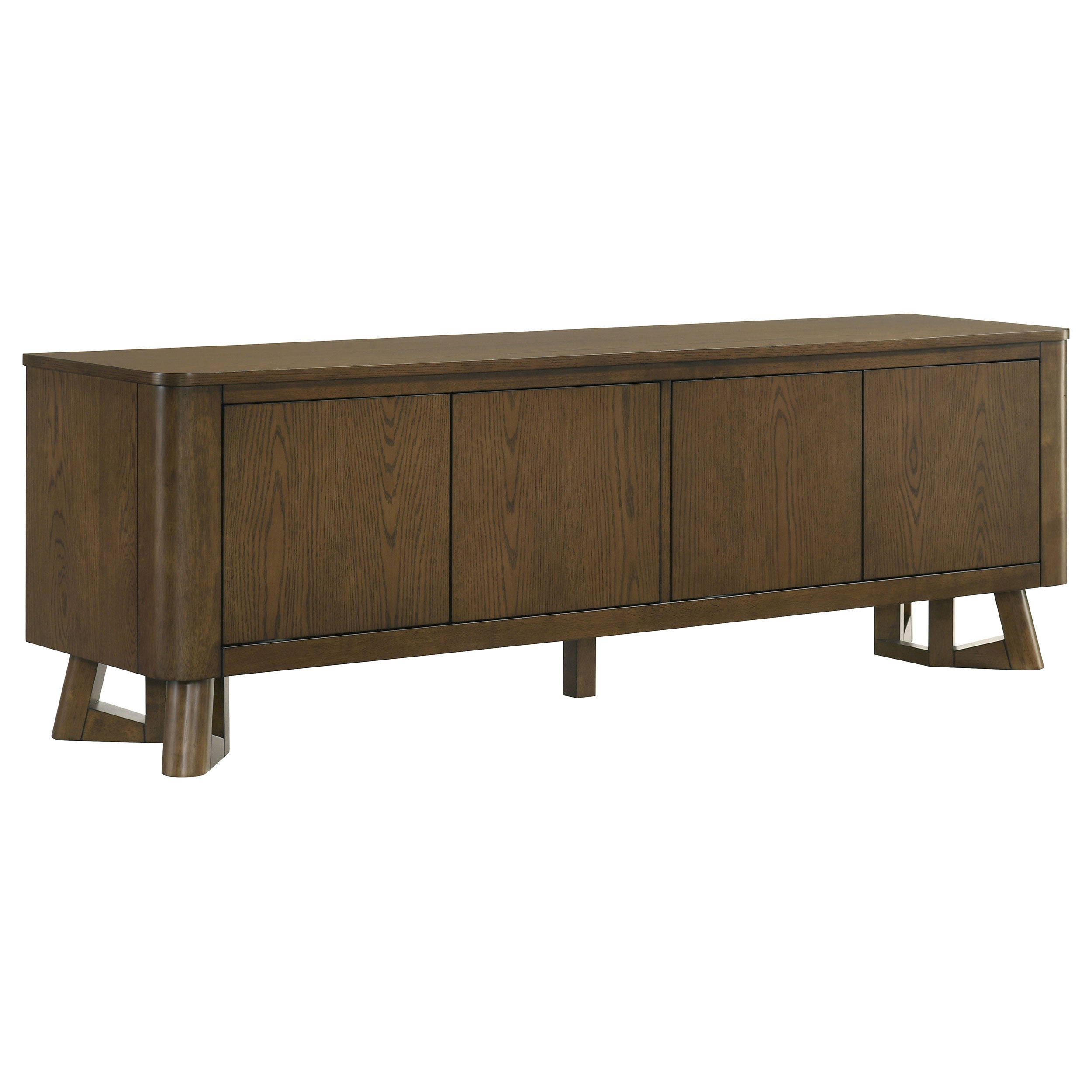 Trotter 71-inch 4-Door Wood TV Stand Media Console Brown — view 1