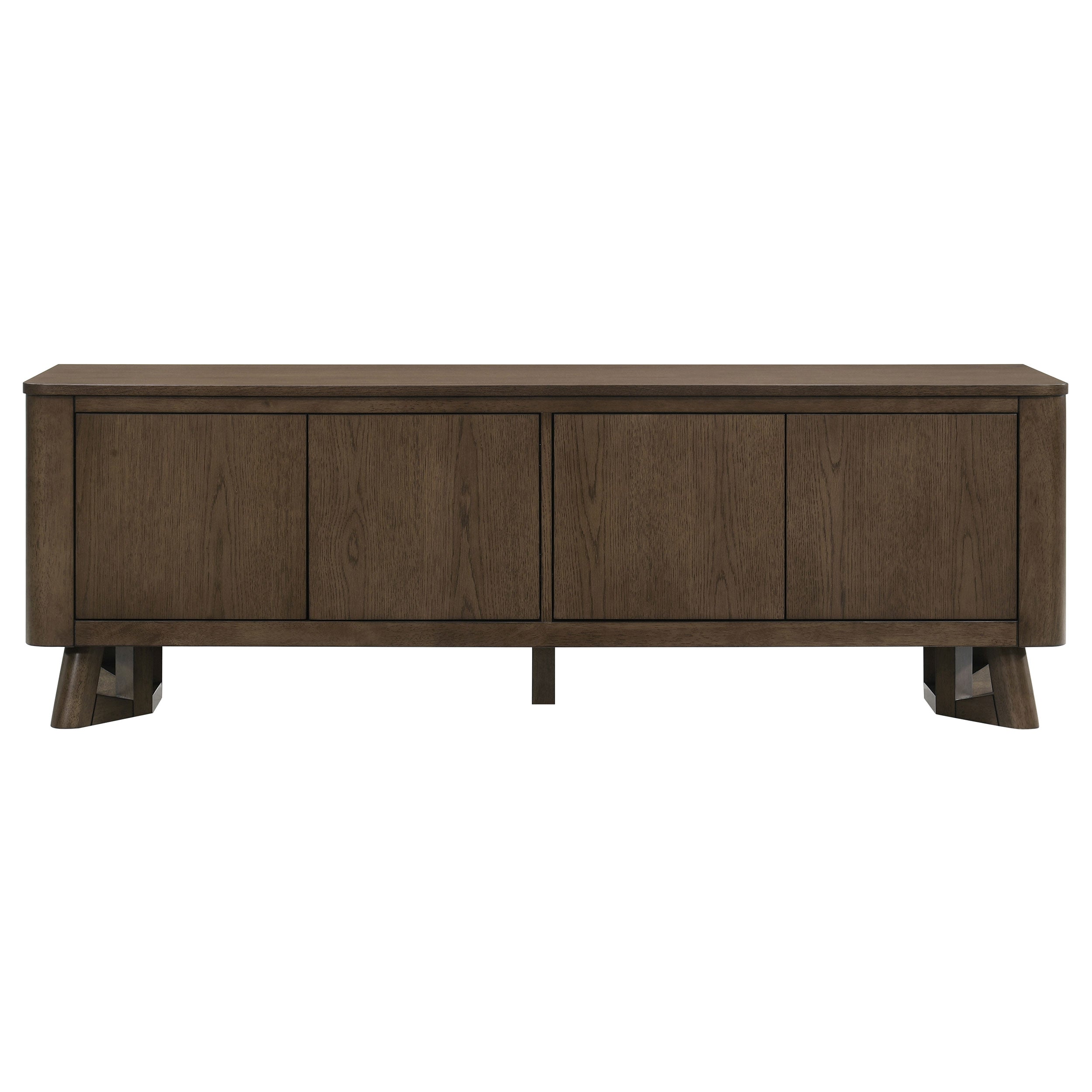 Trotter 71-inch 4-Door Wood TV Stand Media Console Brown — view 4