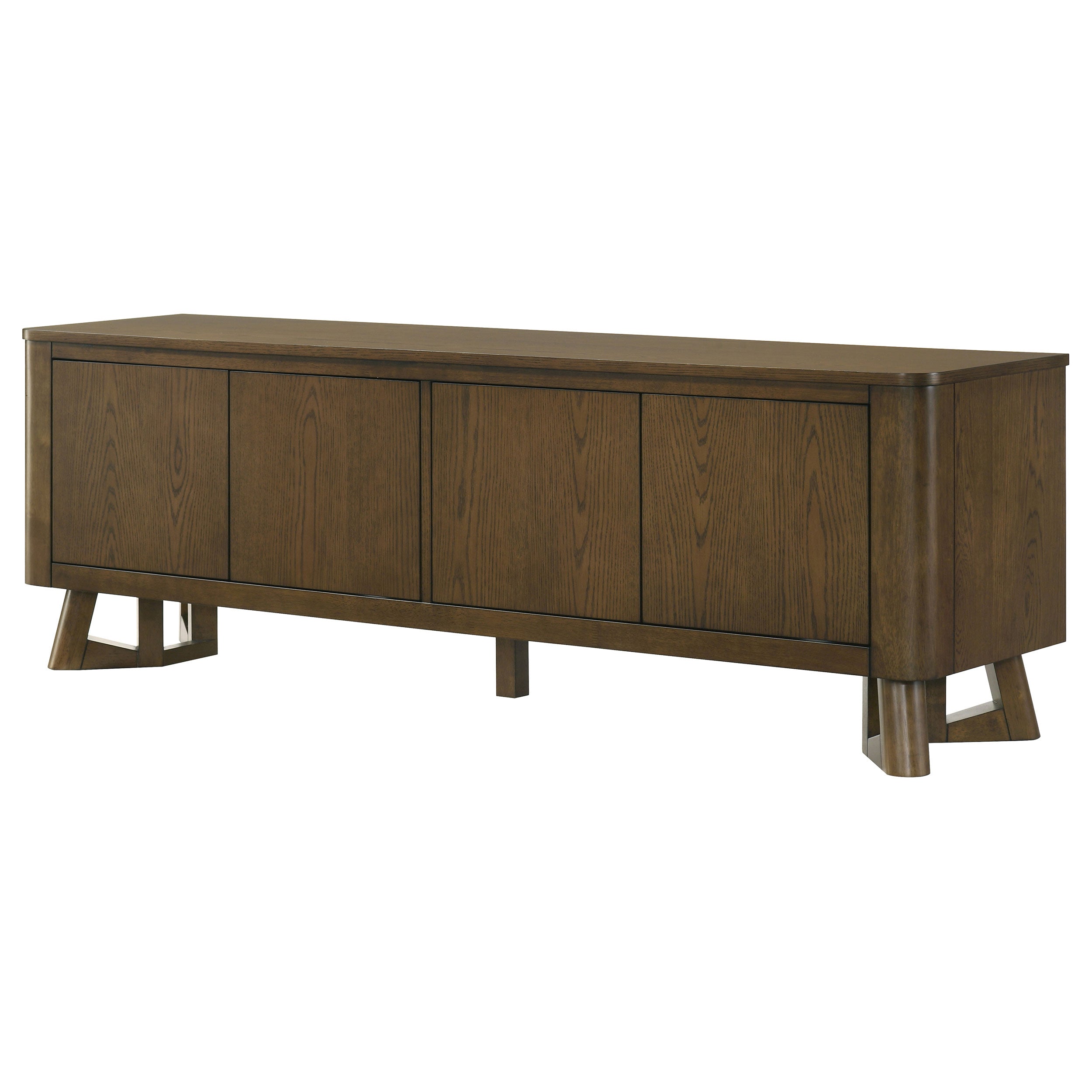 Trotter 71-inch 4-Door Wood TV Stand Media Console Brown — view 6