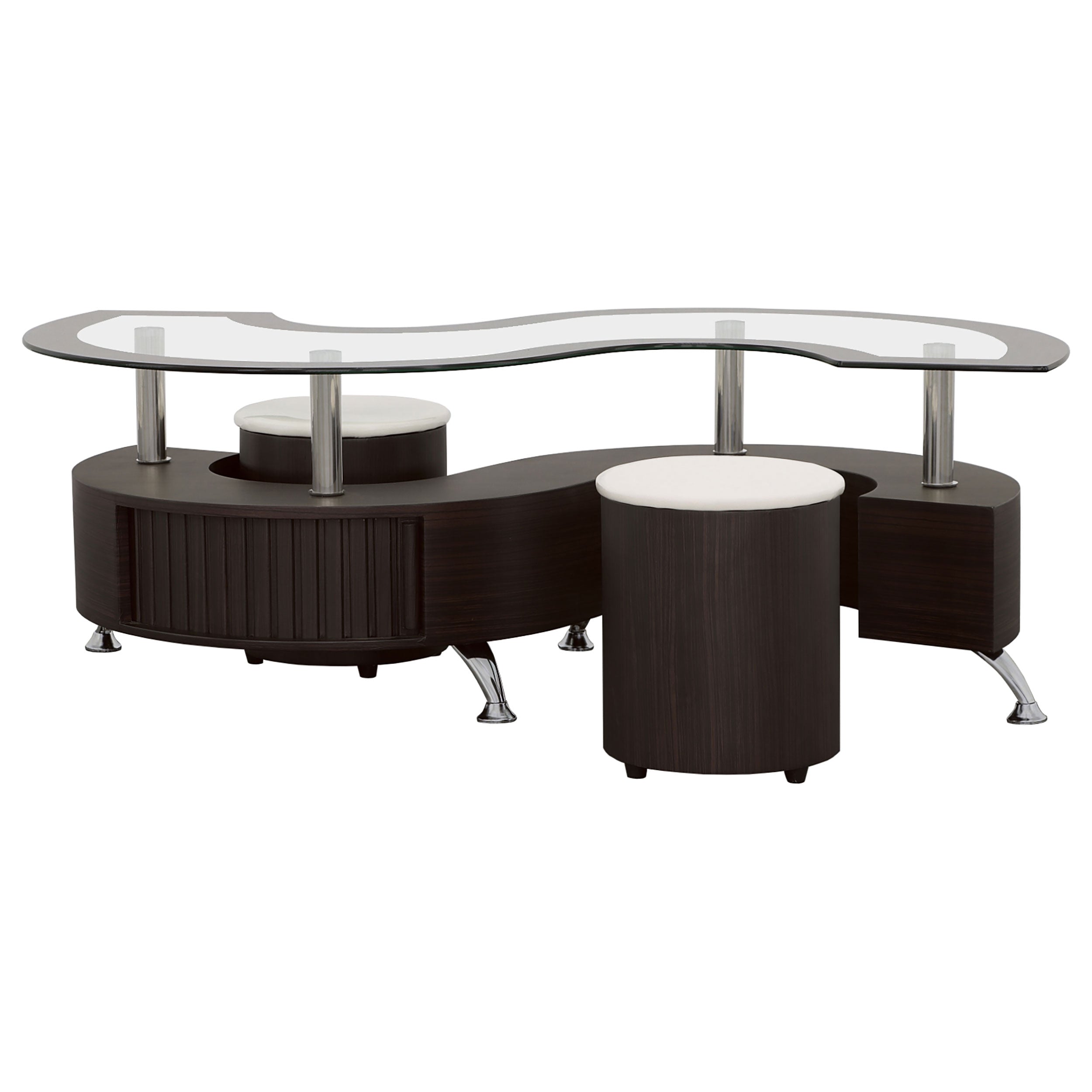 Buckley 3-piece Coffee Table and Stools Set Cappuccino — view 3