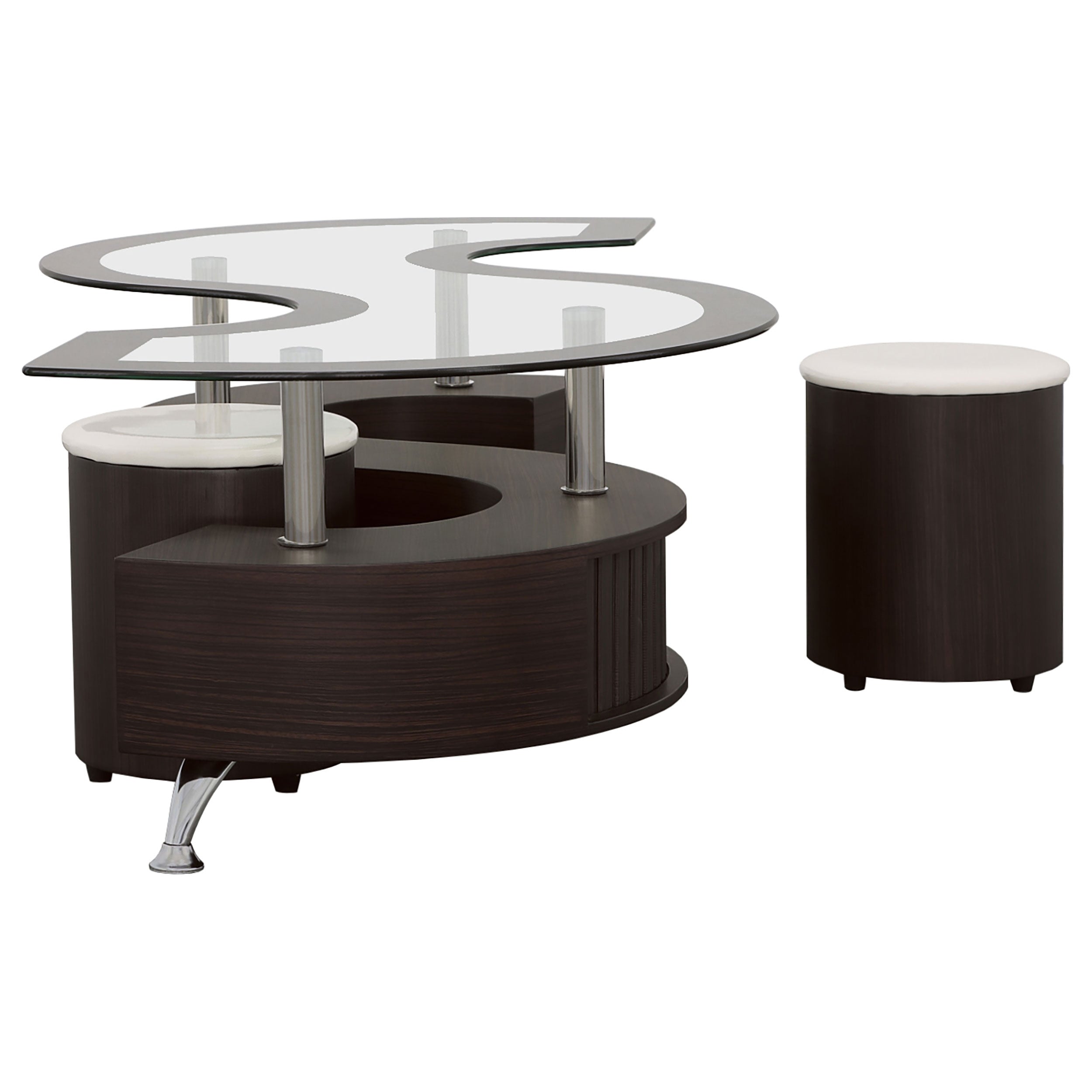 Buckley 3-piece Coffee Table and Stools Set Cappuccino — view 5