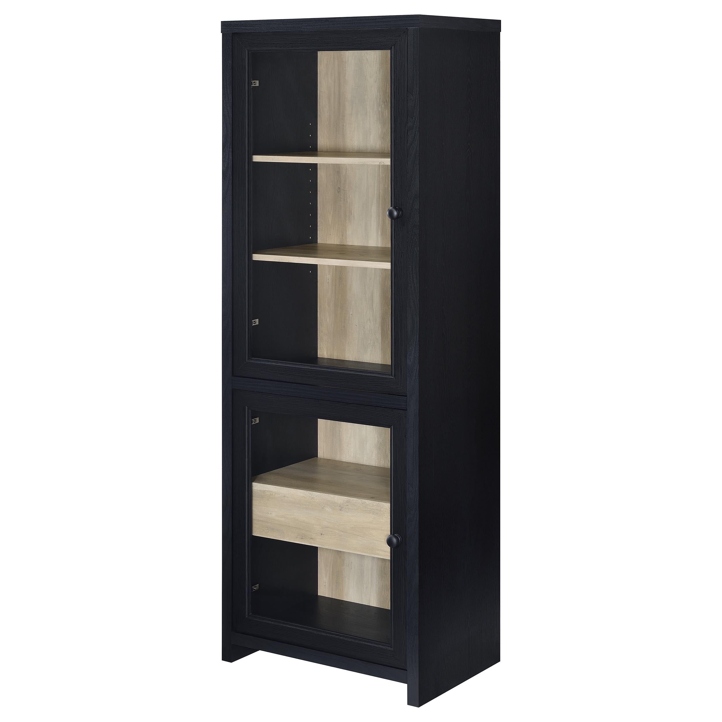 Denison 3-piece Entertainment Center 79-inch TV Stand Black — view 13