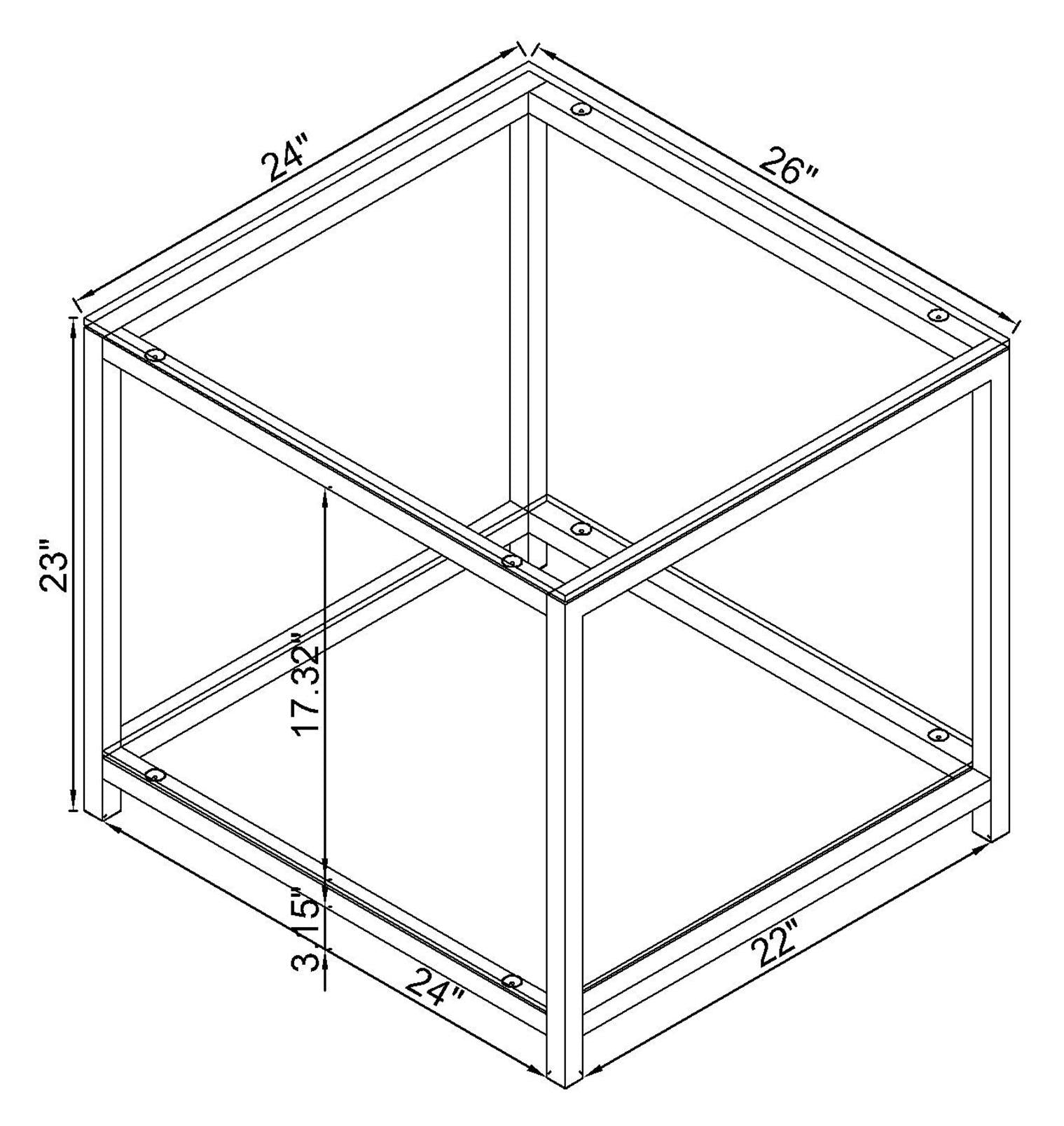 Trini 1-shelf Glass Top Side End Table Black Nickel — view 3