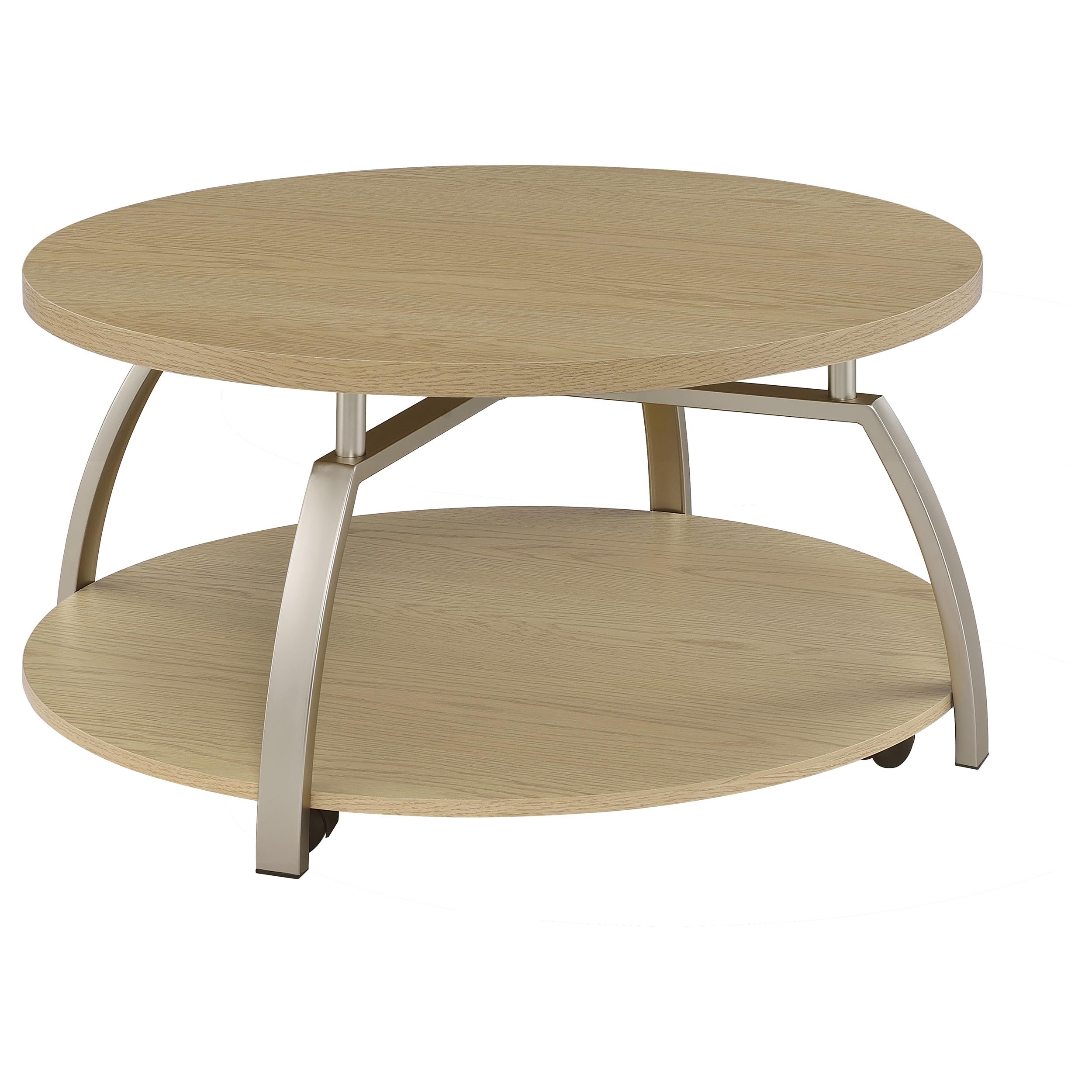 Dacre 3-piece Round Coffee and End Table Set Greige — view 6