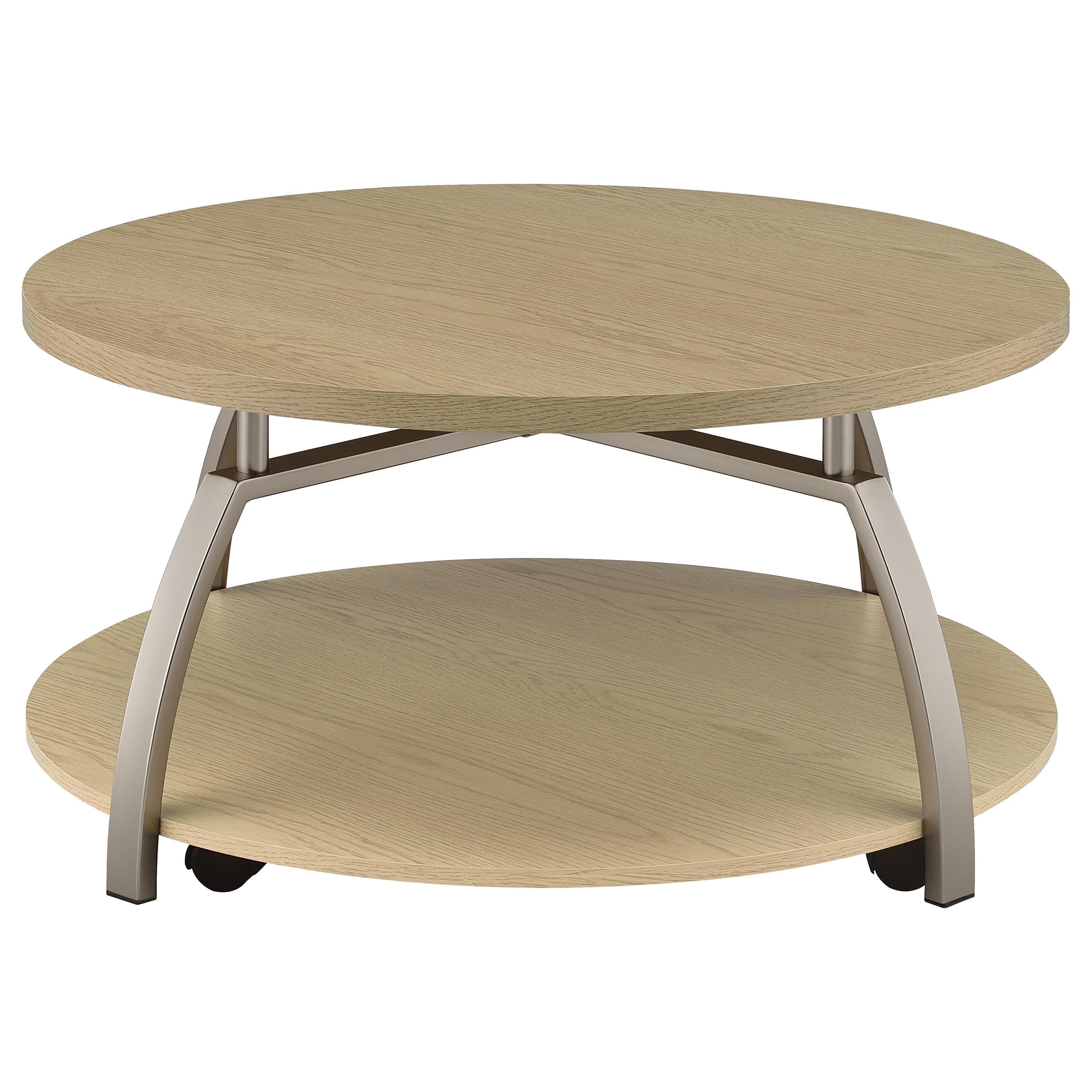 Dacre 3-piece Round Coffee and End Table Set Greige — view 7