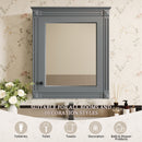 Wall Mounted Bathroom Storage Cabinet With Mirror, Medicine Cabinet With Height Adjustable Shelf