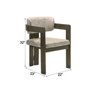 Destin - Side Chair - Light Gray Fabric & Walnut
